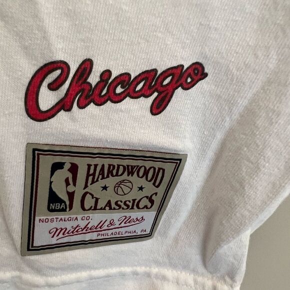 MITCHELL AND NESS CHICAGO BULLS WHITE DOODLE SHORT SLEEVE FASHION T SHIRT size L - Picture 2 of 7